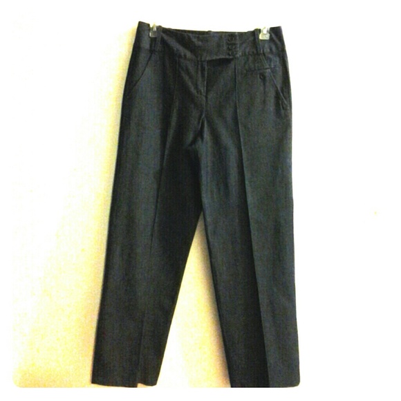 New navy blue wide leg jean