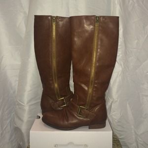 Brown riding boots