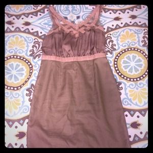 Mauve cotton sateen dress