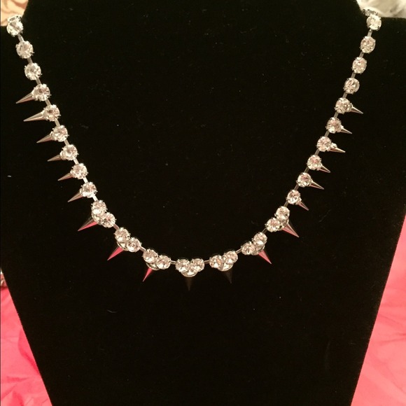 Diamond stud necklace