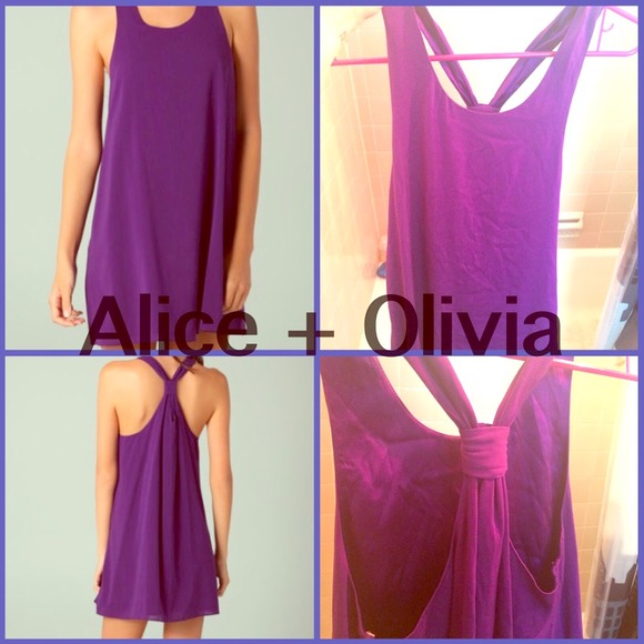 Alice+Olivia Silk Lined Purple Dress XS! Like New!