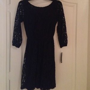 Black lace dress.