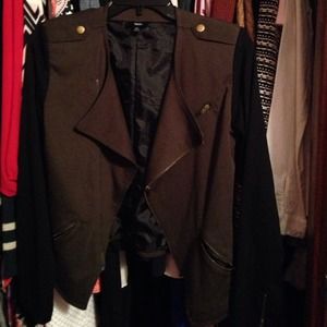 Army green jacket w/ black sleeves