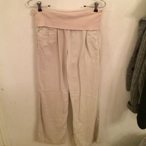 Linen blend pants