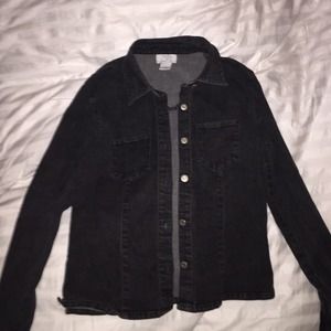 Ann Taylor Loft black Jean jacket