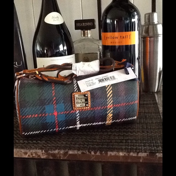 Dooney & Bourke Plaid Large Barrel Shoulder Bag