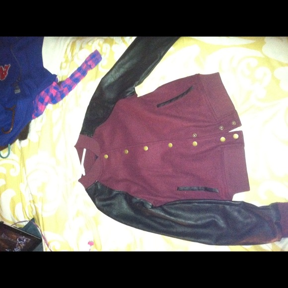 NWOT Felt & Pleather varsity jacket