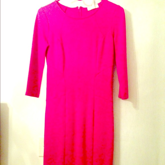 Long sleeve midi sheath dress