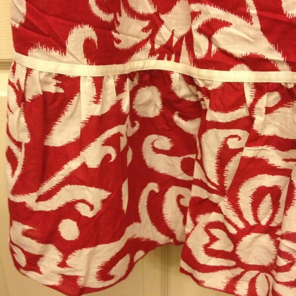 Red and white floral halter top Maxi - Picture 3 of 4