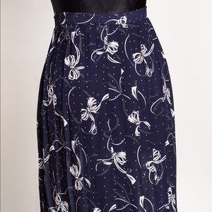 Alfred Dunner Retro Blue Pleated Skirt