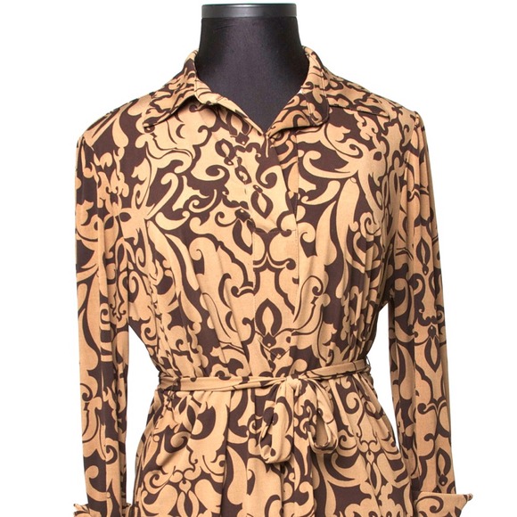 🎉SOLD🎉 INC Brown Button Front Dress