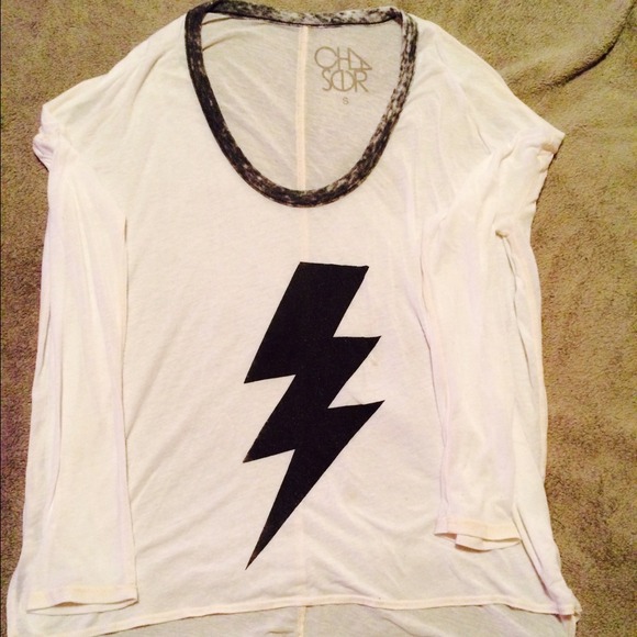 Thin long sleeve lightning bolt tee