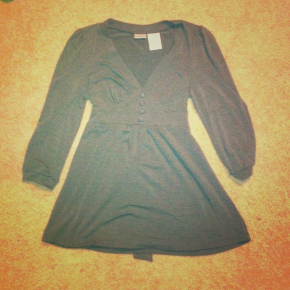 Gray baby doll top