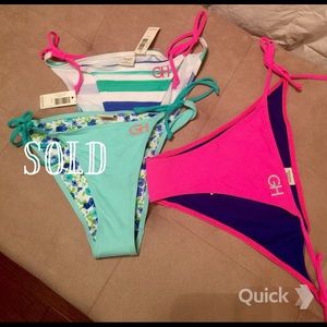 NWT Gilly Hicks Swim Small Bikini bottoms
