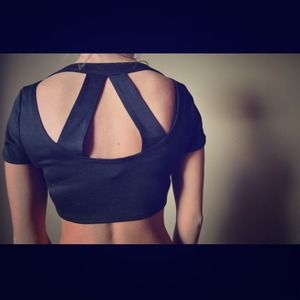Black crop top