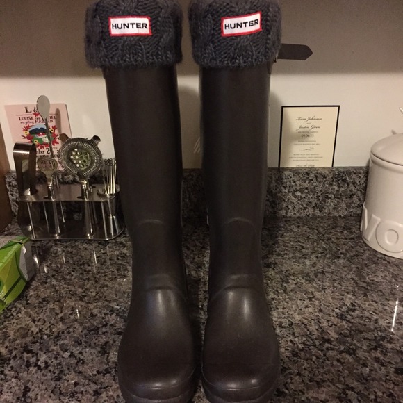 Hunter brown wellies