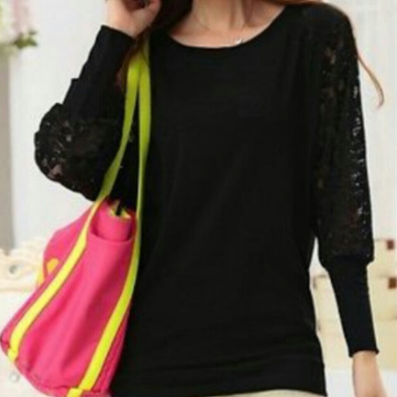 **FLASH SALE** Black dolman sleeve top - Picture 2 of 3
