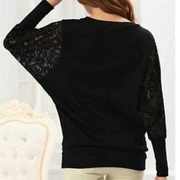 **FLASH SALE** Black dolman sleeve top - Picture 3 of 3