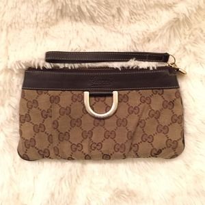 Authentic Gucci Canvas Wristlet - Used