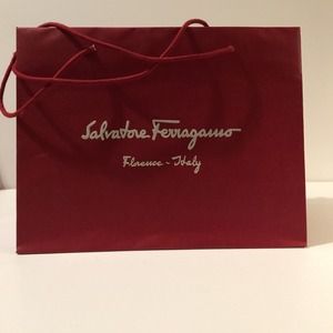 Salvatore Ferragamo shopping bag.