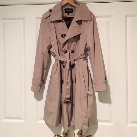 London Fog double-breasted lined raincoat