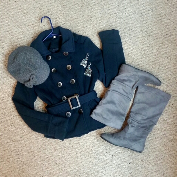 Navy blue peacoat!