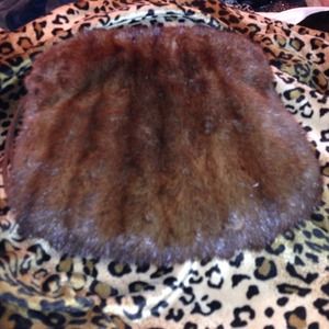 Vintage mink fur muff