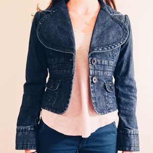Bundle - Anthropologie Denim jacket and Zara pants