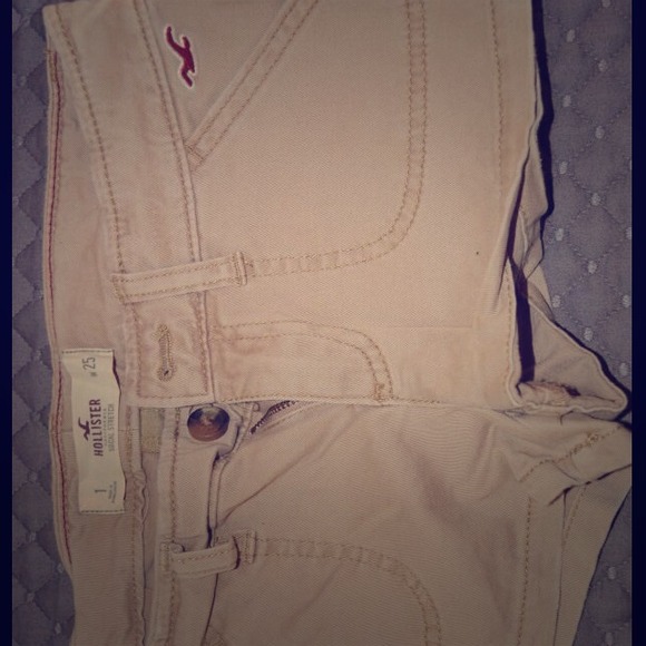 Khaki hollister short shorts