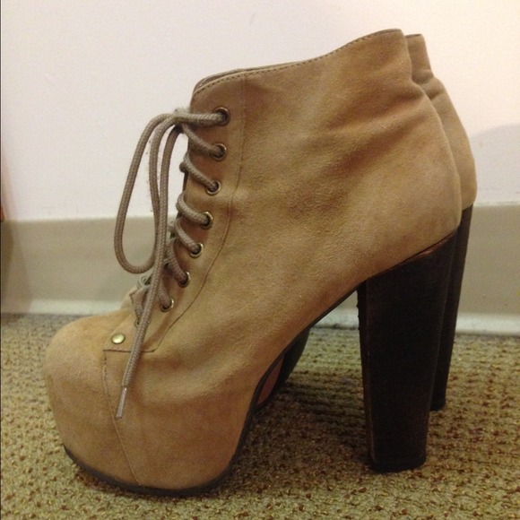 Jeffrey Campbell Litas in taupe suede
