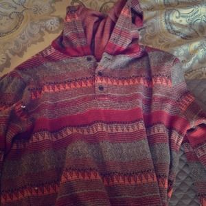 On the byas guys sweatshirt