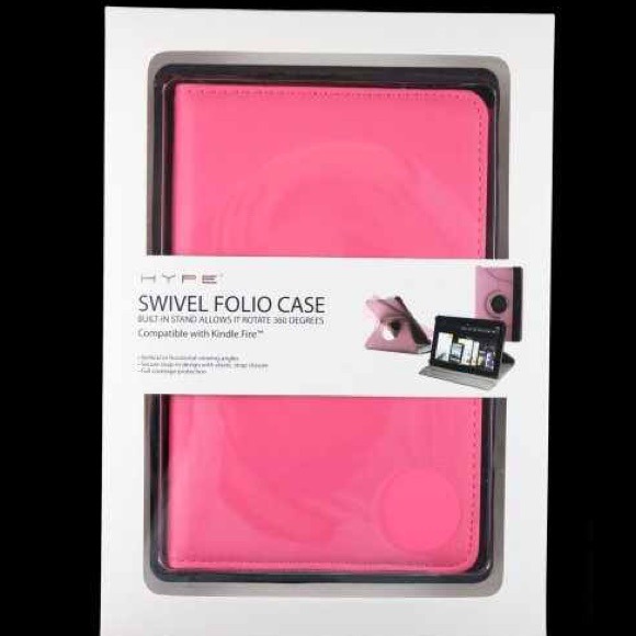 Pink Hype Swivel Folio Case for Kindle Fire