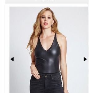 GUESS? Leather Bodysuit