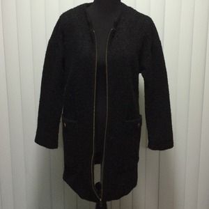 Choies Black Long Coat Free size but fit size S/M