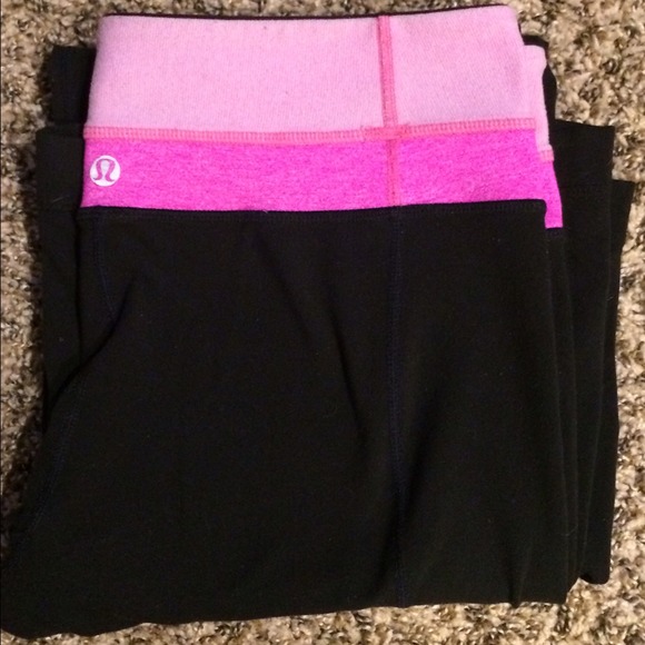 Reversible black lululemon groove pants