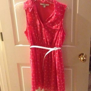 Flirty, cute pink with bow dress