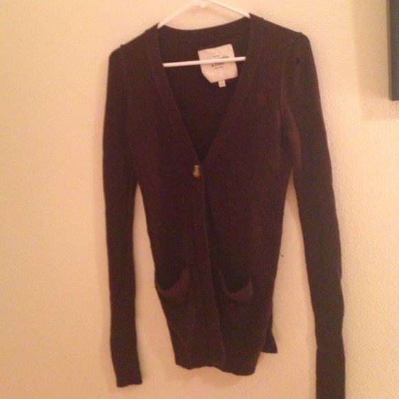 Brown A&F cardigan