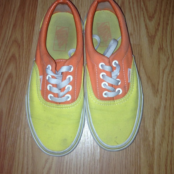 Yellow and orange vans
