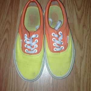 Yellow and orange vans