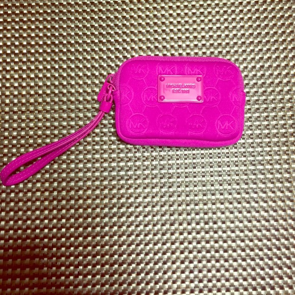 Michael Kors hot pink wristlet.