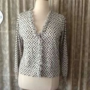 Black & Cream Polk a dot Cardigan