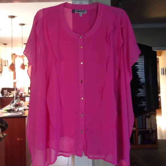 Jennifer Lopez hot pink blouse