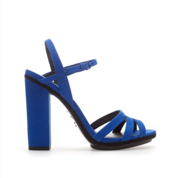 Zara | Blue Strapy Heel | Size 39/Size 7.5,8