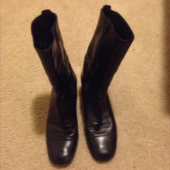 Cole Hann Black Leather Shoes/Boots Sz 8