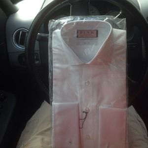 White Thomas Pink Jermyn St London collared shirt