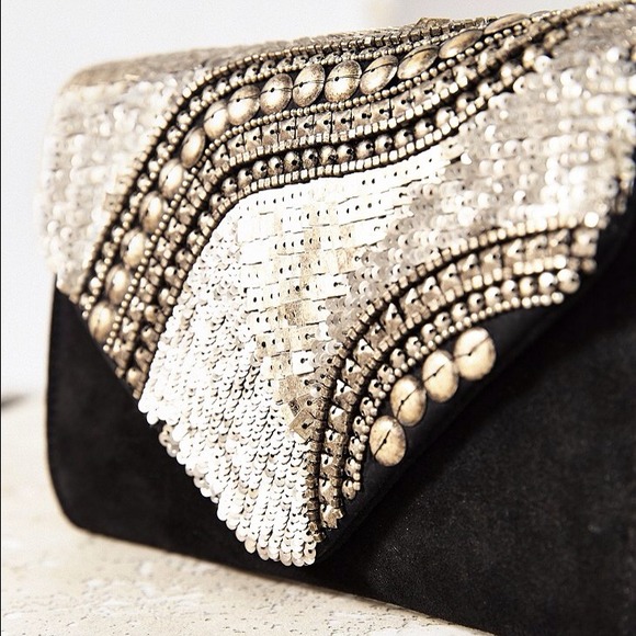 UrbanOutfitter Ecote Embellished Envelope Clutch
