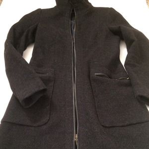 Zara light fall coat - grey herringbone