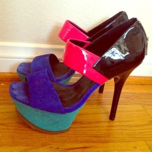 colorful Jessica Simpson heels