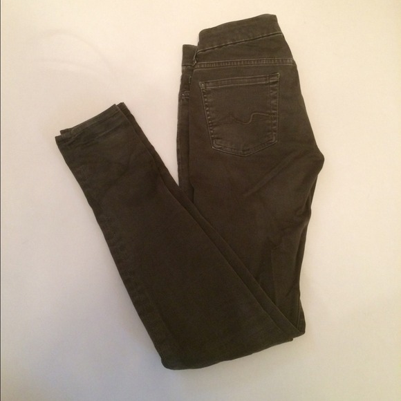 army green Seven skinny jeans
