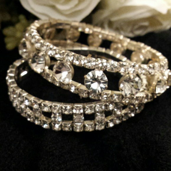 πHPπ RHINESTONE Statement Bracelets (Set of 2) - Picture 3 of 4